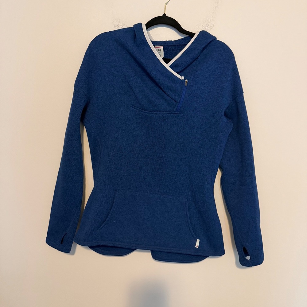 Stio Sweetwater fleece hoodie blue large outdoor performance hiking camping
